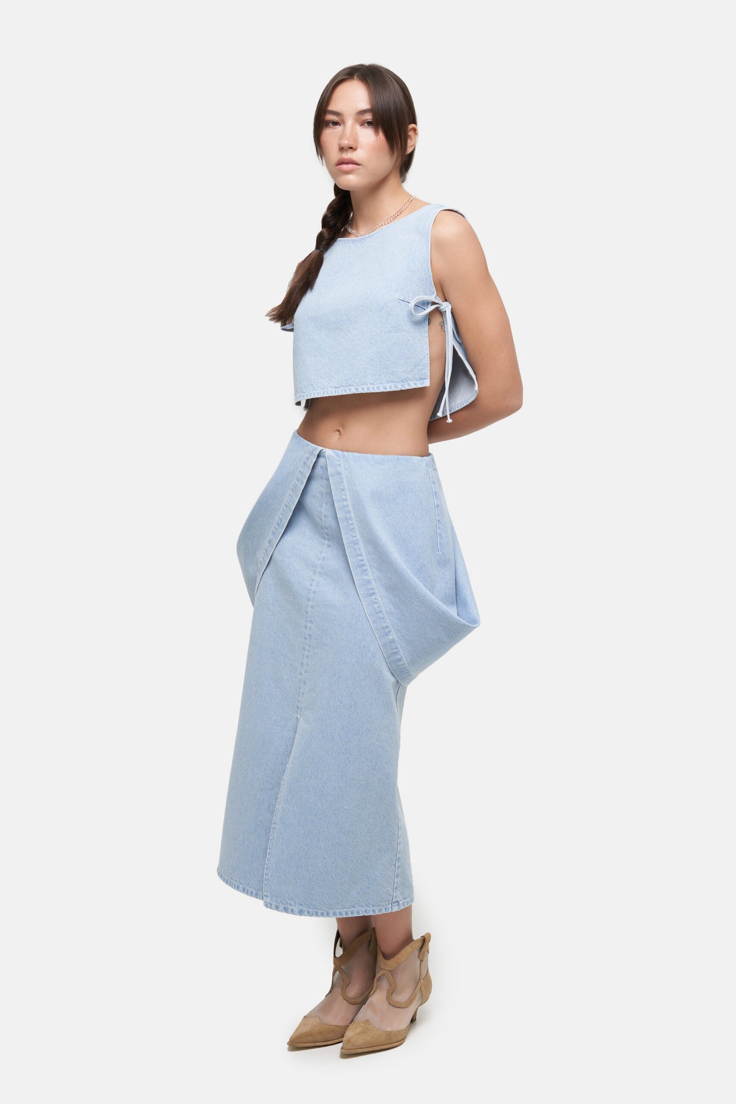 MATCH DENIM Ethno Plakhta Skirt