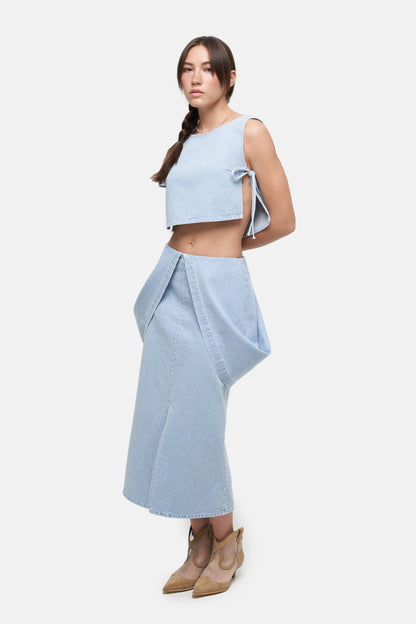 MATCH DENIM Ethno Plakhta Skirt