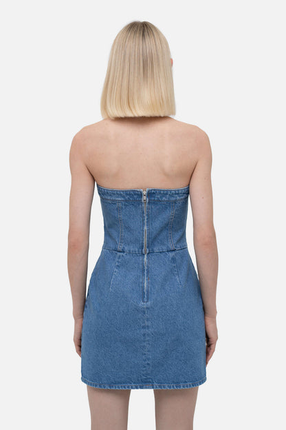 MATCH DENIM Mini Dress