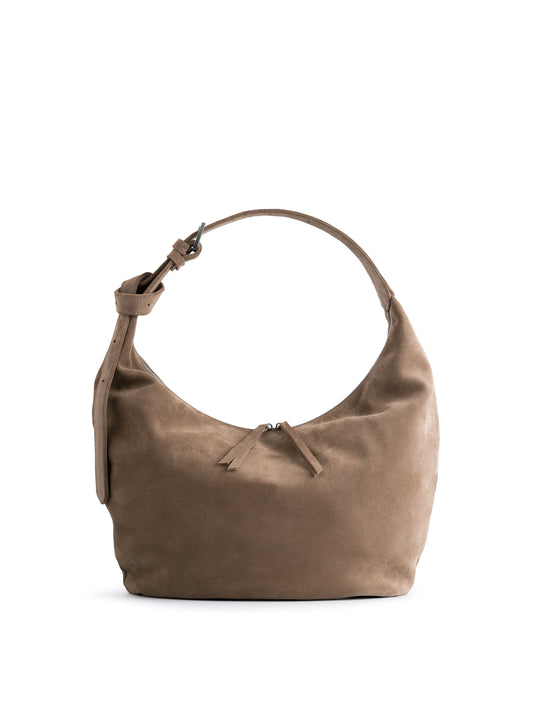 NUKOT HOBO DROP BAG SUEDE DARK BEIGE