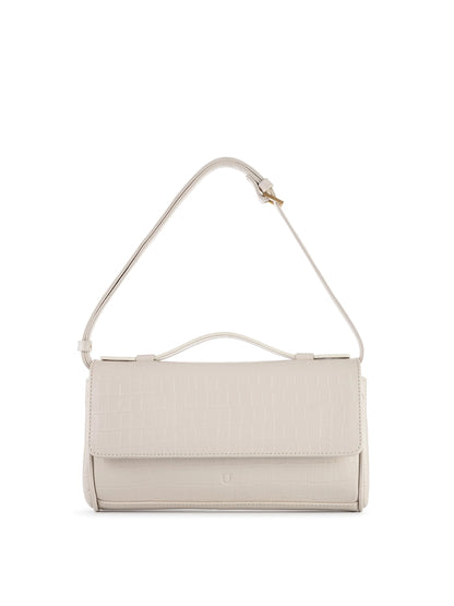 NUKOT BAGUETTE FLIP CROCO CREAM