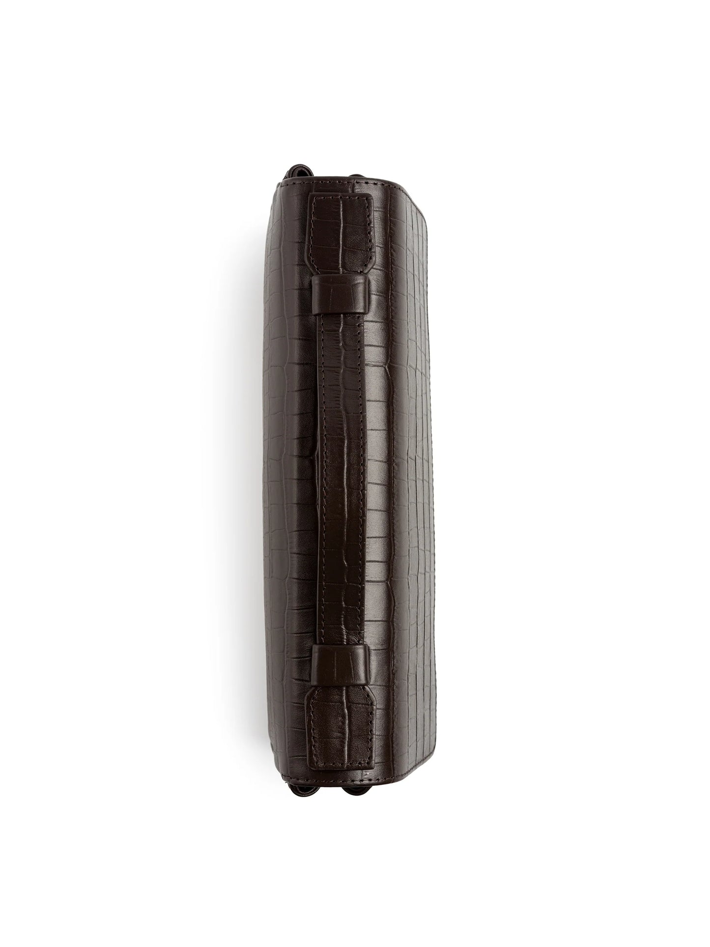 NUKOT BAGUETTE FLIP CROCO BROWN