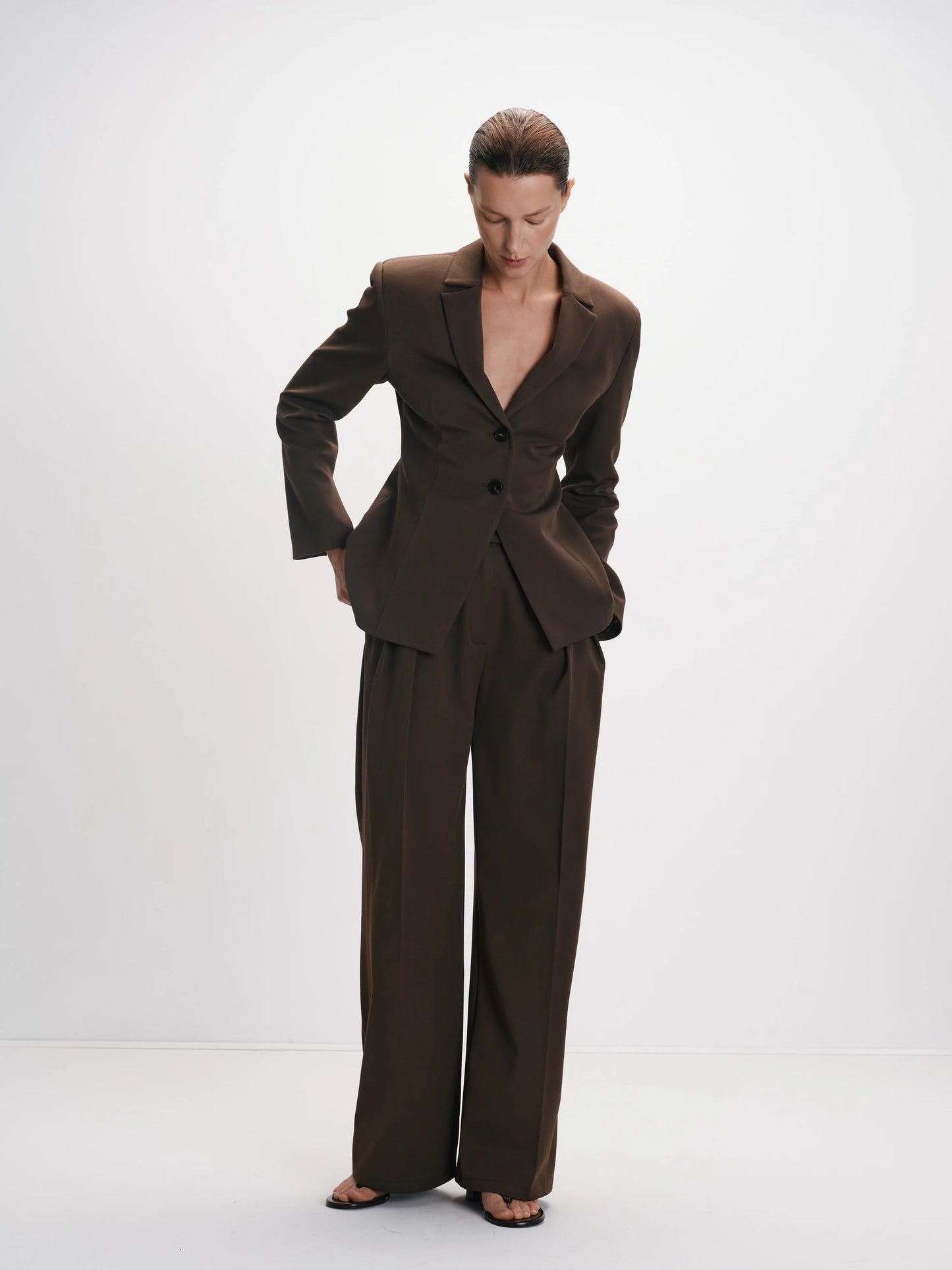 CICI COCO ЖАКЕТ ПРИТАЛЕНИЙ КОРИЧНЕВИЙ