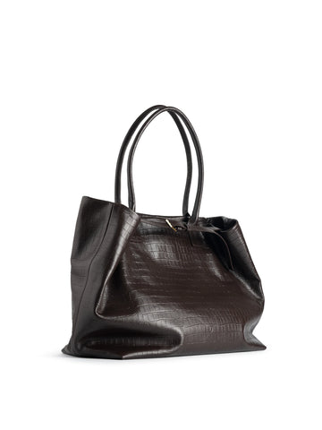 NUKOT TOTE CROCO BLACK