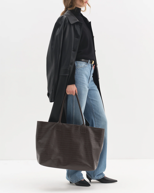 NUKOT TOTE CROCO BLACK
