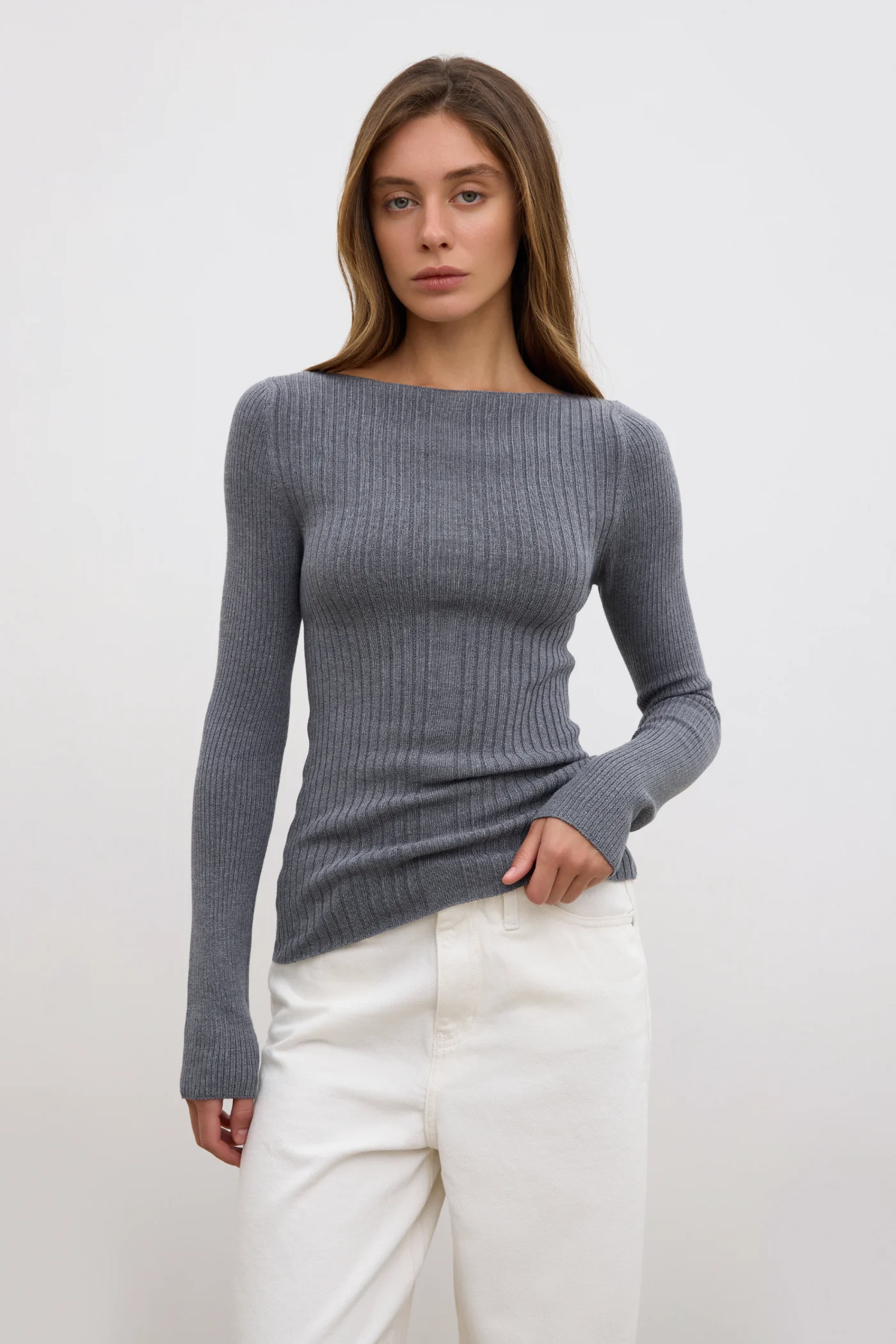 Wool Happen Лонгслів Holly сірий