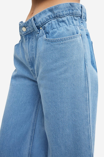 MATCH DENIM Elastic Waist Jeans in Light Blue