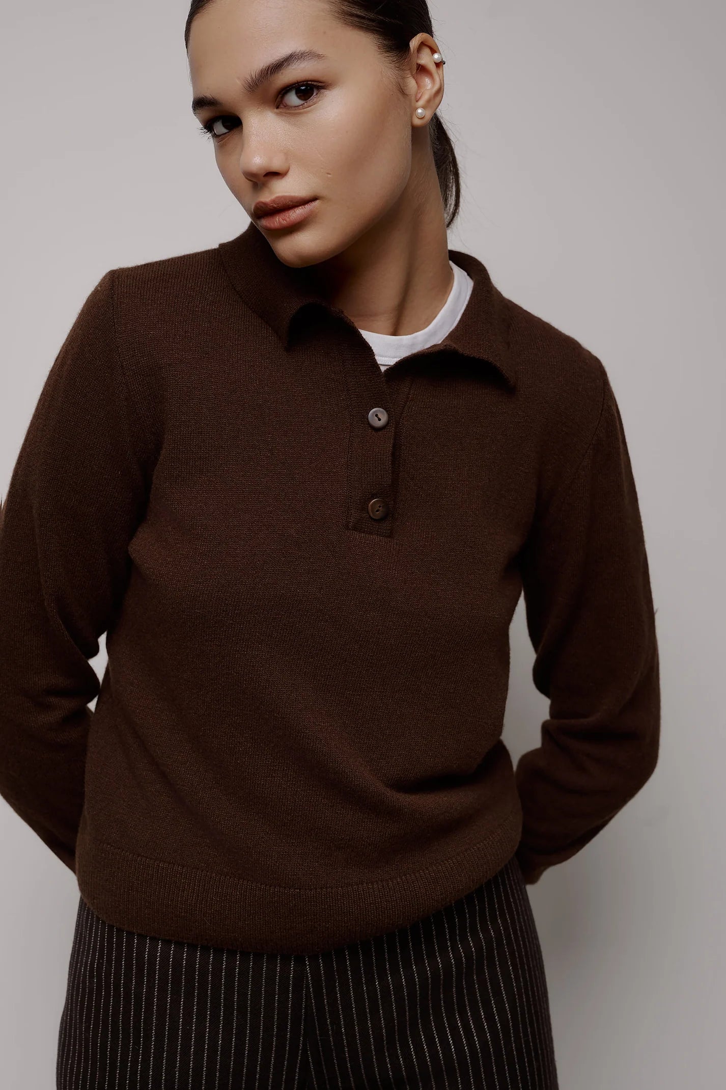 SAGE Поло вовняне на гудзиках