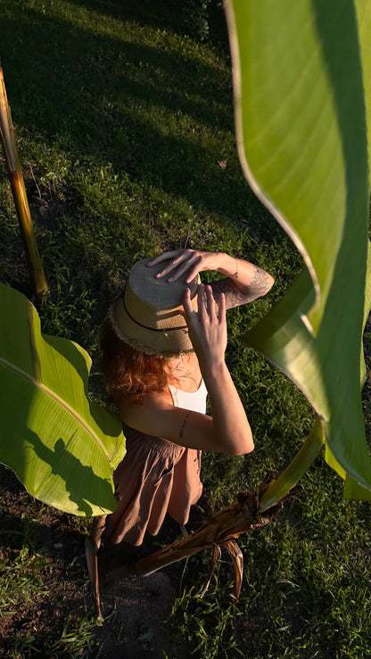 EROMIN Sand Linen Bucket Hat
