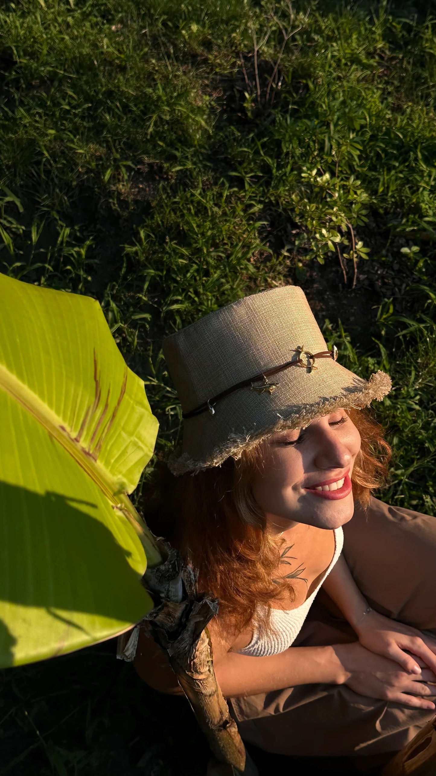 EROMIN Sand Linen Bucket Hat