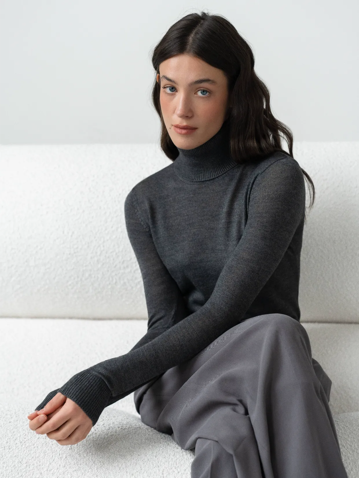 Wool Happen гольф JANE – графітовий