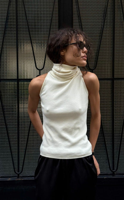 COOSH Топ-халтер із високим коміром із віскози