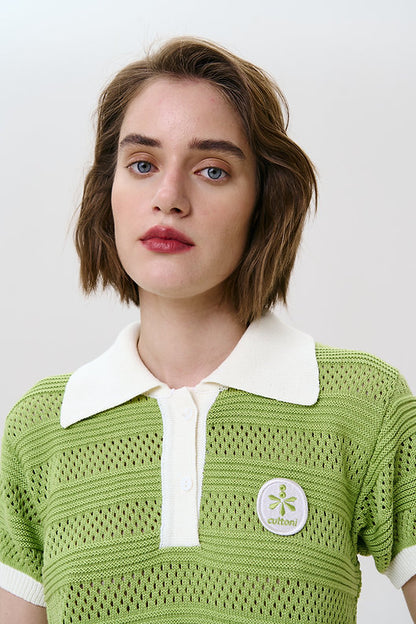 Cultoni Поло Green Cotton