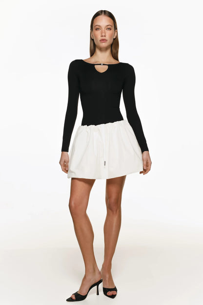 HEY BECCA Спідниця міні з щільного котону молочна