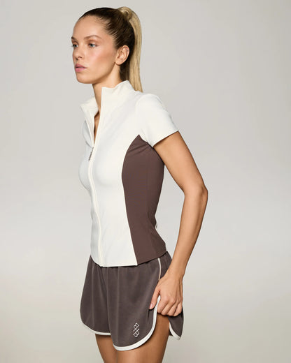 HEY BECCA Зіп-футболка мокко