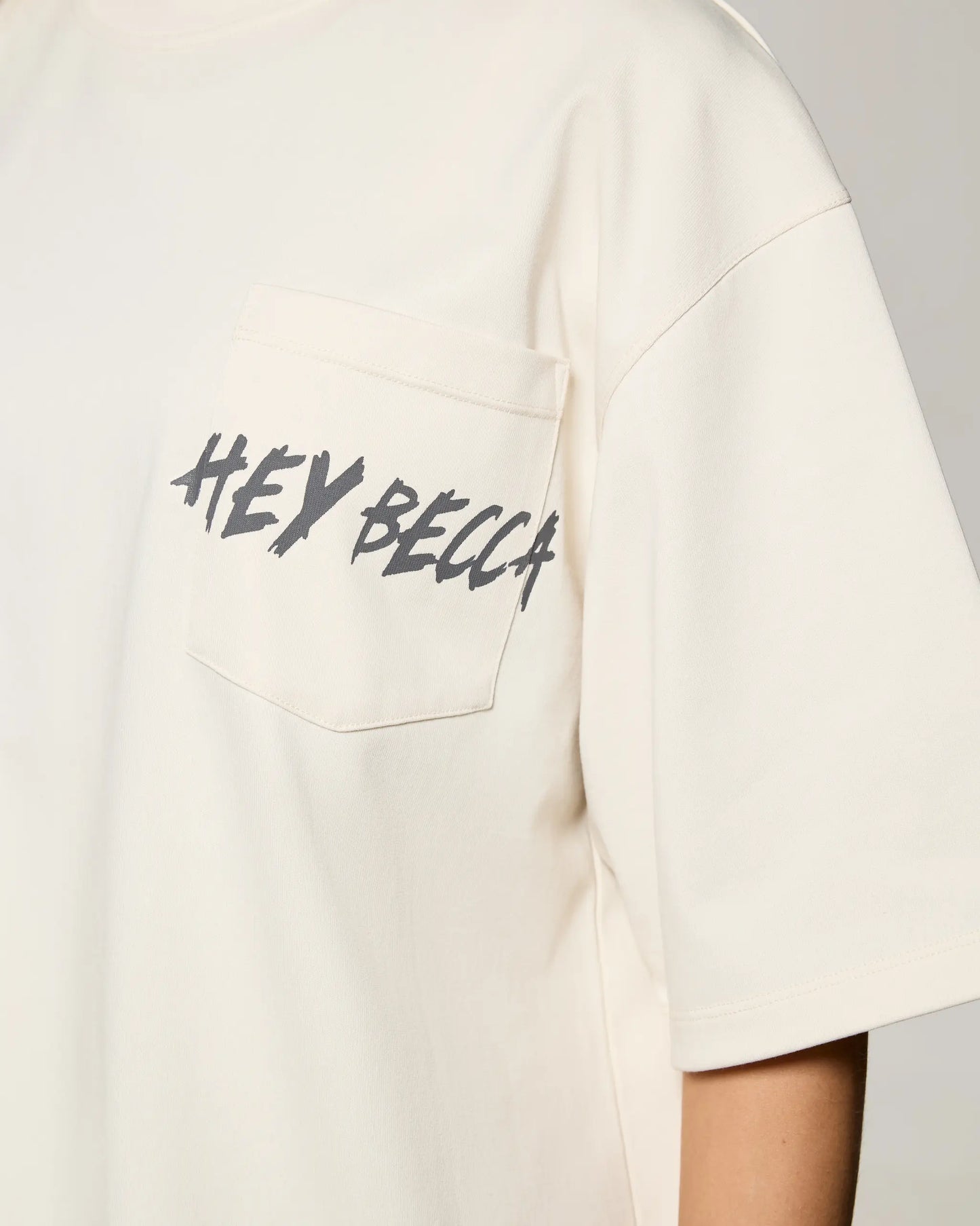 HEY BECCA Футболка оверсайз молочна батер