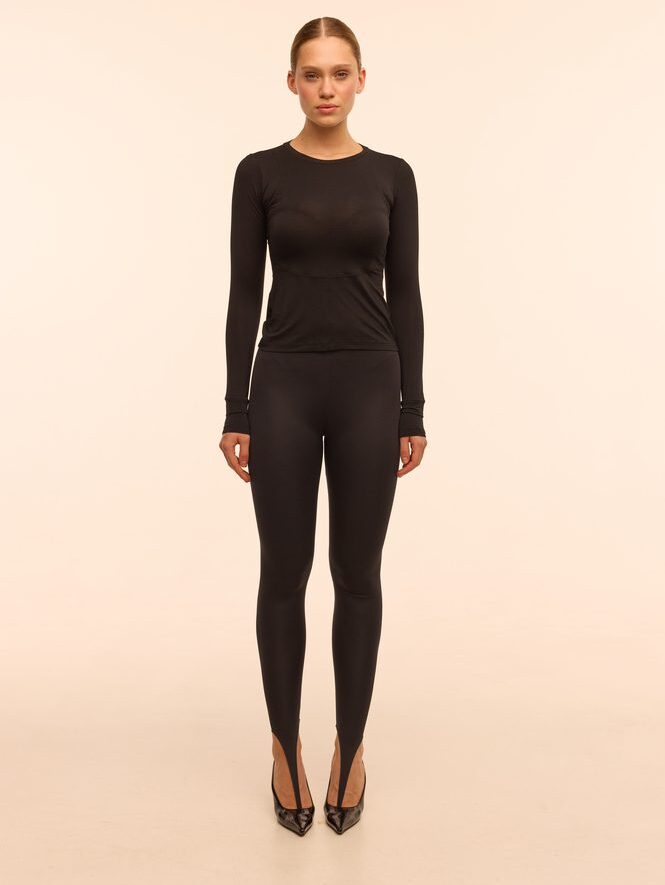 HEY BECCA Легінси зі штрипками на пальчик Beatrice black