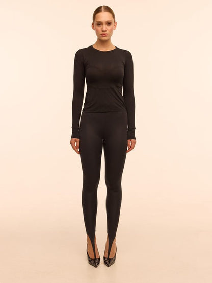 HEY BECCA Легінси зі штрипками на пальчик Beatrice black