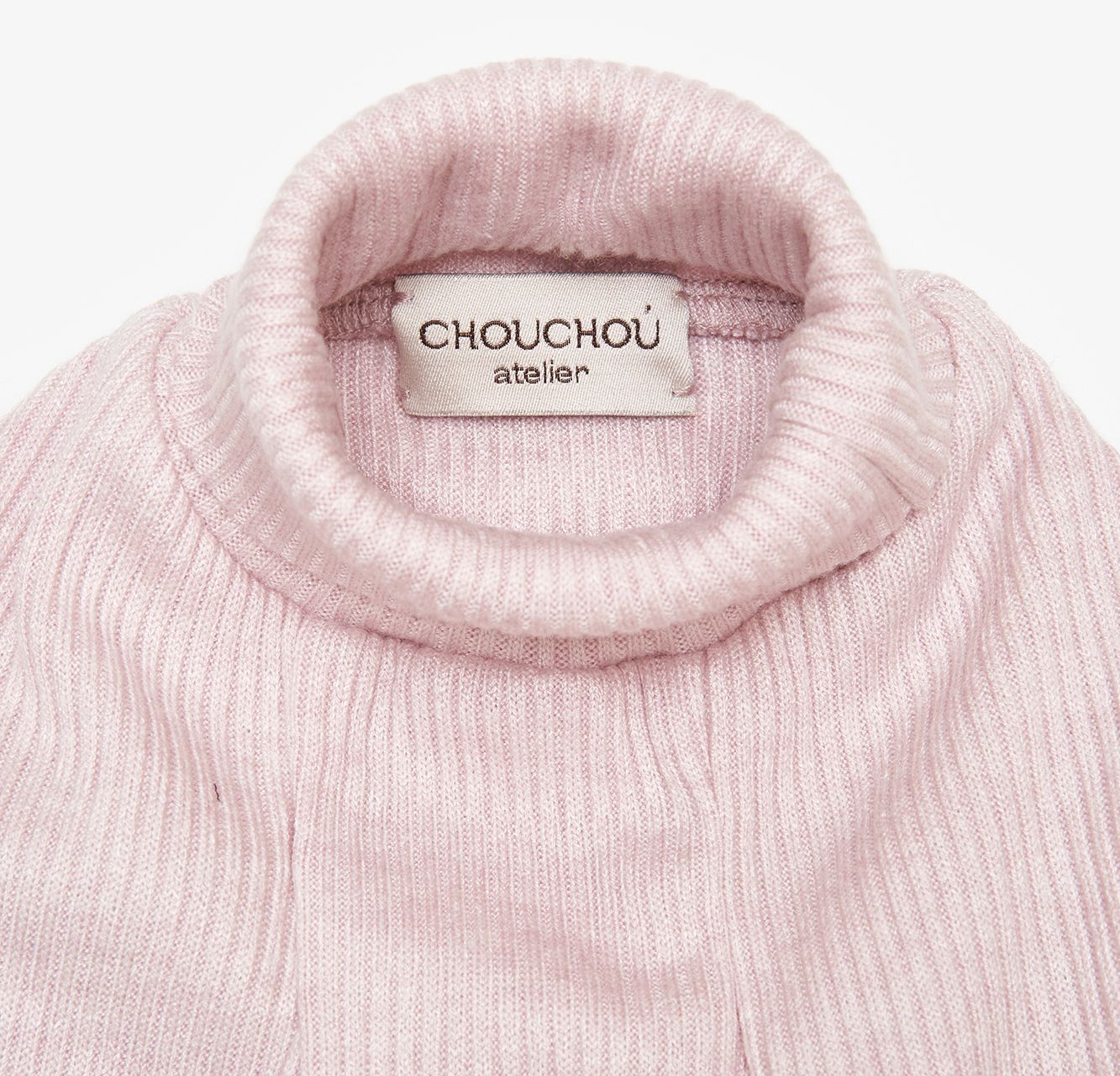 CHOU CHOU Гольф класичний з ангори для собак пудровий