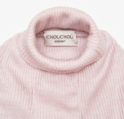 CHOU CHOU Гольф класичний з ангори для собак пудровий