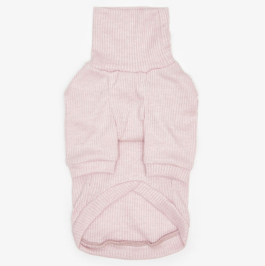 CHOU CHOU Гольф класичний з ангори для собак пудровий