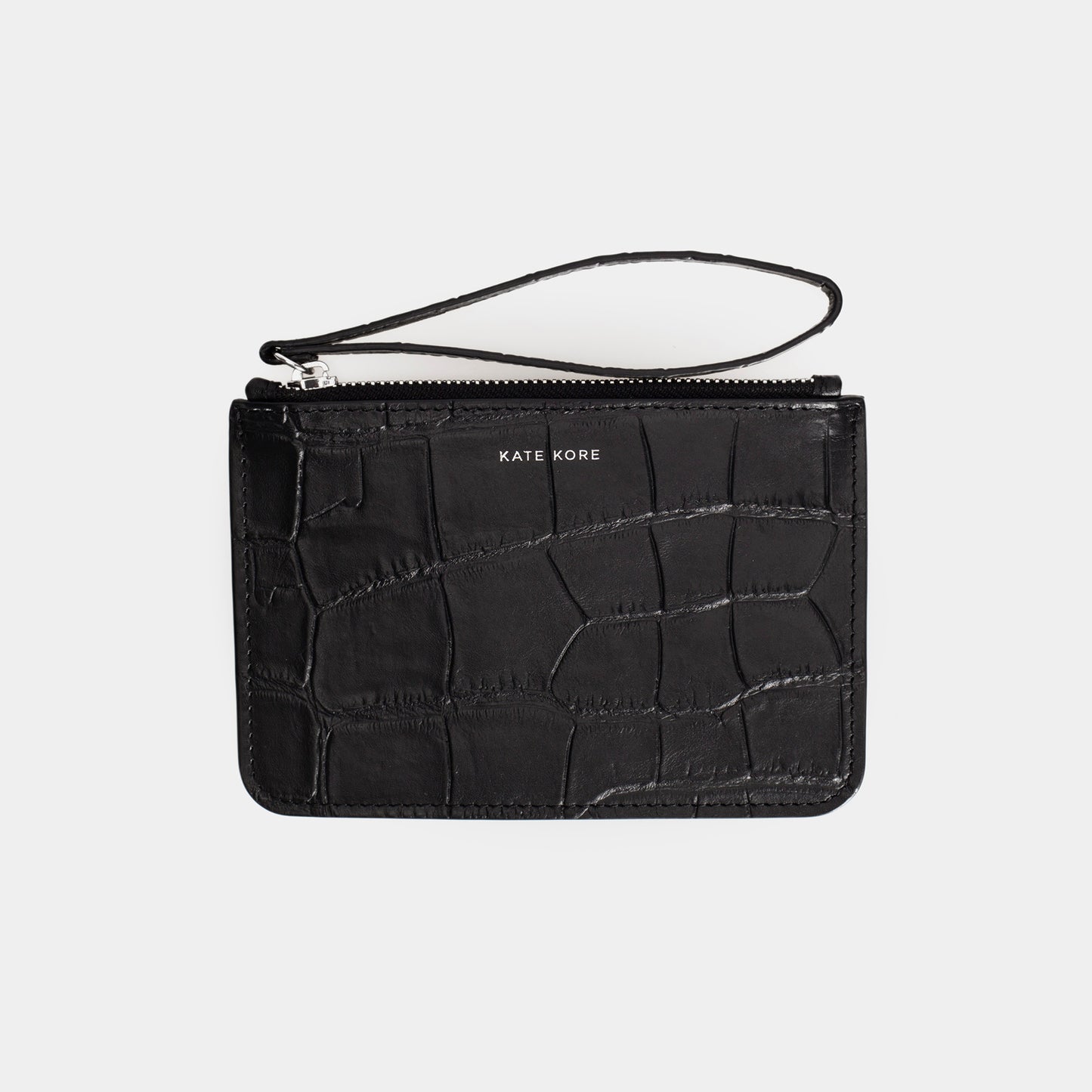 Mini Wallet Croco Black