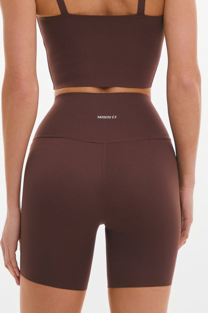 MISSD Шорти Kayla shorts з ефектом суперутяжки шоколадні