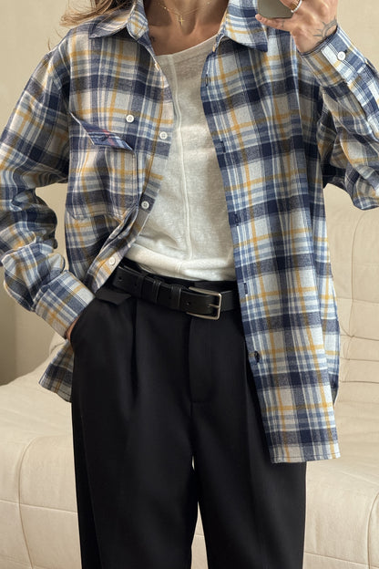 THE LACE Жiночa сорочка в клітинку з декоративною кишенею