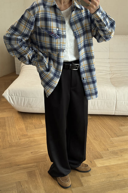 THE LACE Жiночa сорочка в клітинку з декоративною кишенею