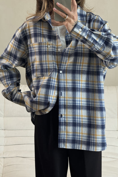 THE LACE Жiночa сорочка в клітинку з декоративною кишенею