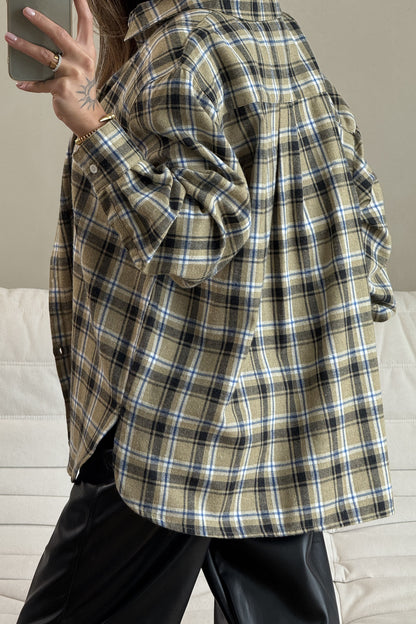 THE LACE Жiночa сорочка в клітинку з декоративною кишенею