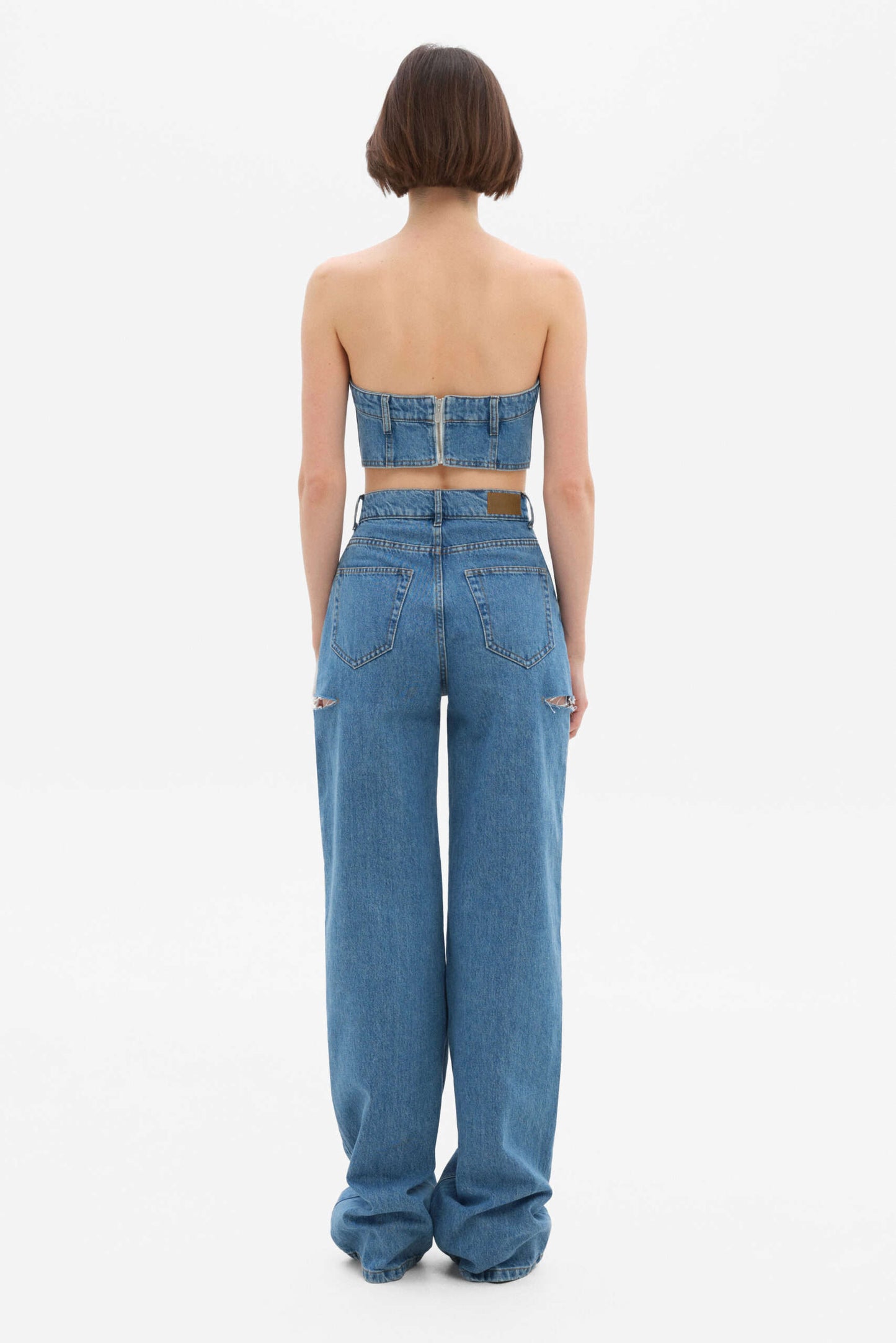 MATCH DENIM Light Blue Jeans with rips