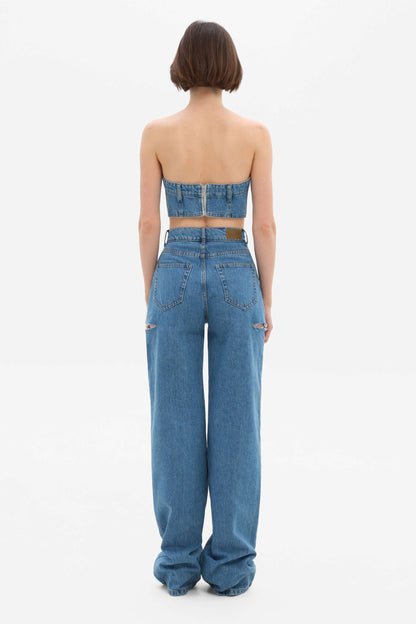 MATCH DENIM Light Blue Jeans with rips