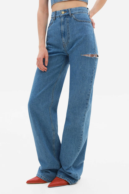 MATCH DENIM Light Blue Jeans with rips