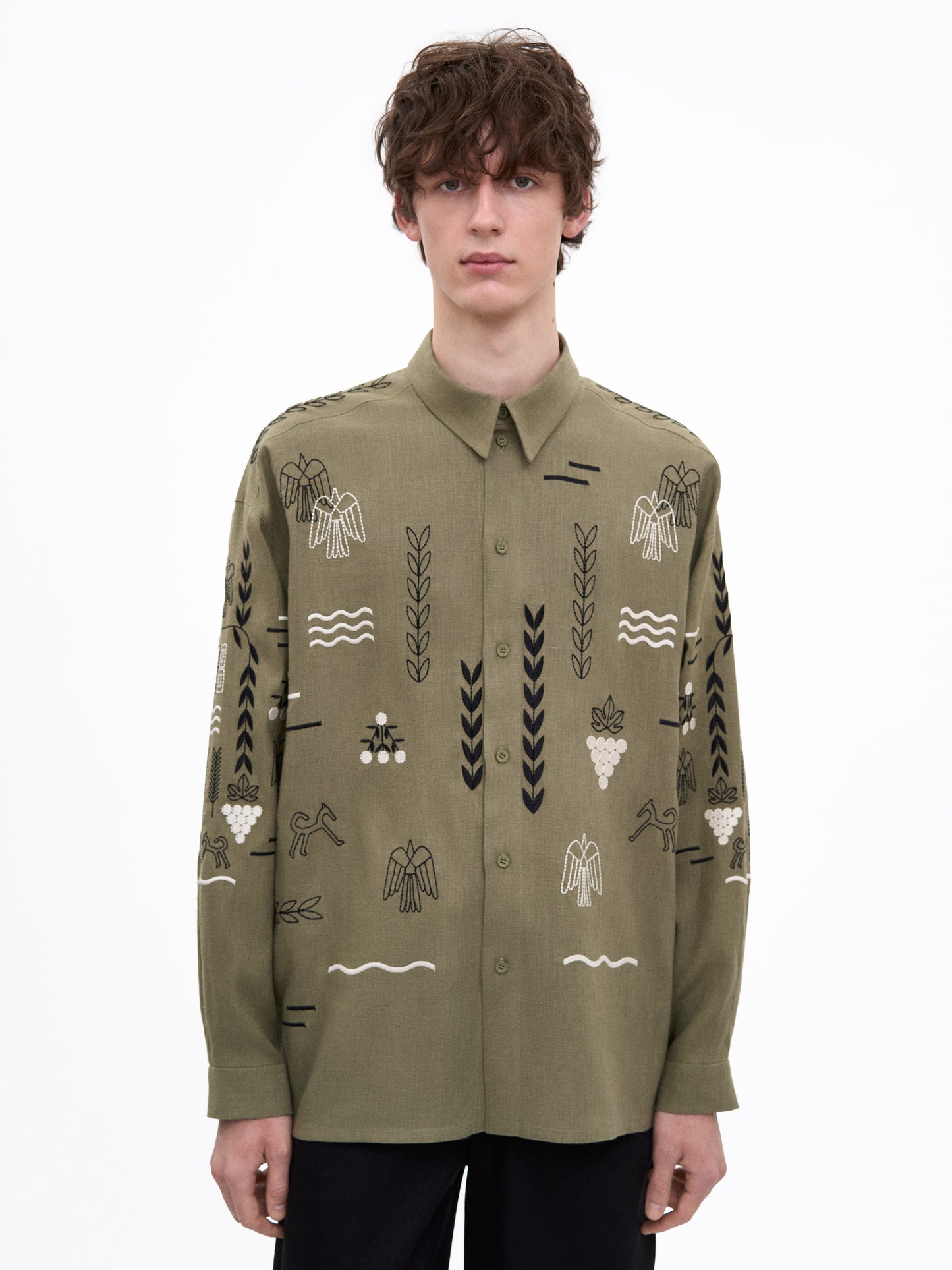 ETNODIM Зелена сорочка MEN`S SLOVO GREEN