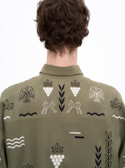 ETNODIM Зелена сорочка MEN`S SLOVO GREEN