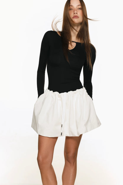 HEY BECCA Спідниця міні з щільного котону молочна