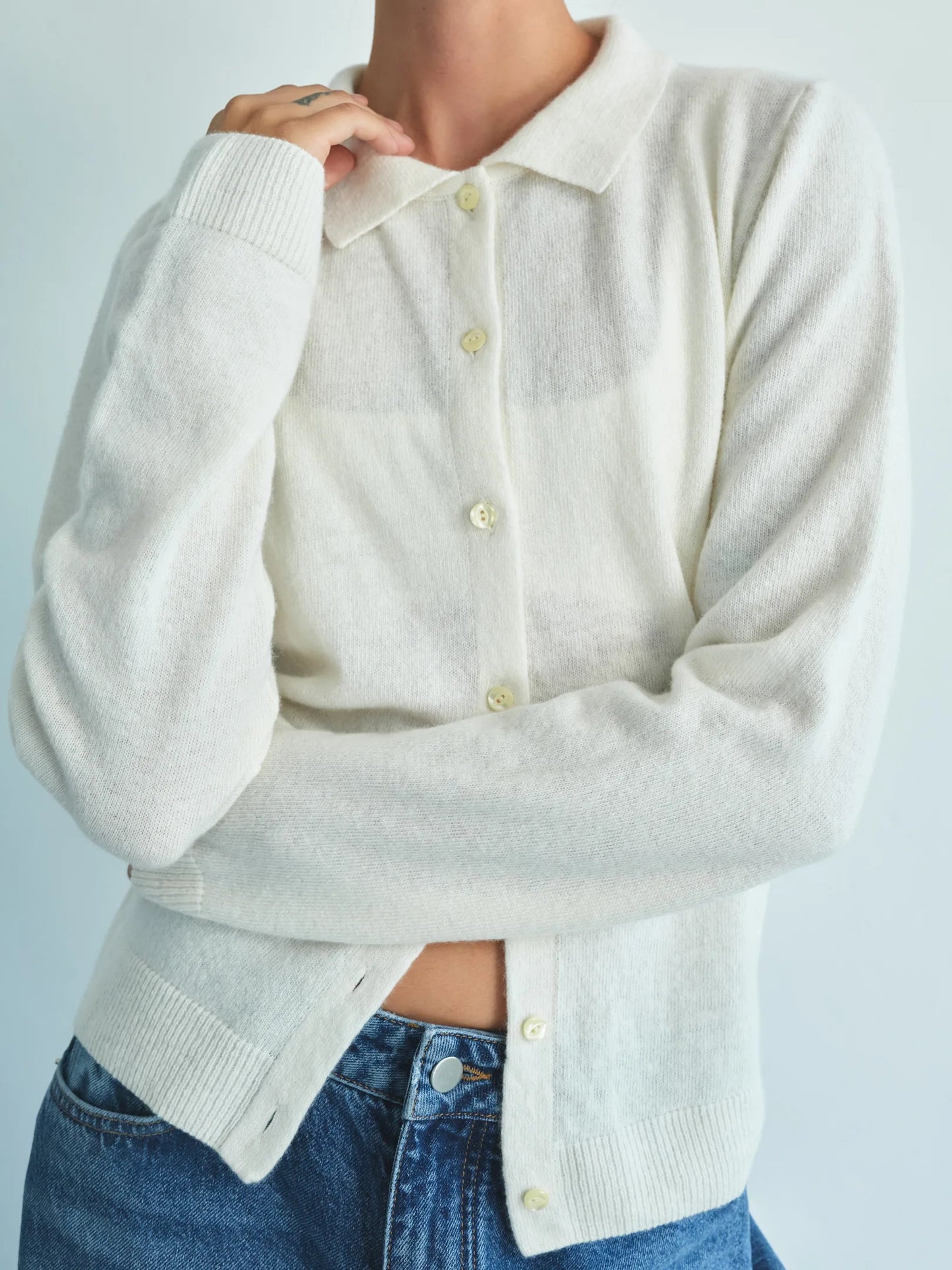 MOCKO Кардиган вкорочений молочний