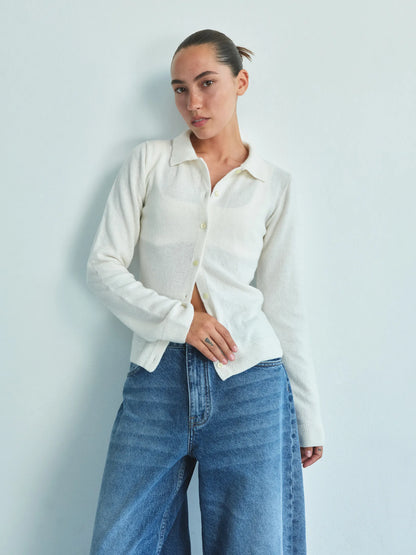 MOCKO Кардиган вкорочений молочний