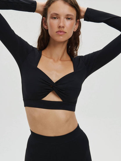 NORBA Кроп-топ Shell у чорному