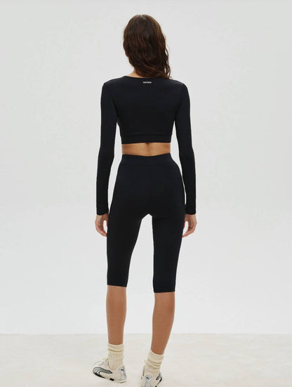 NORBA Кроп-топ Shell у чорному