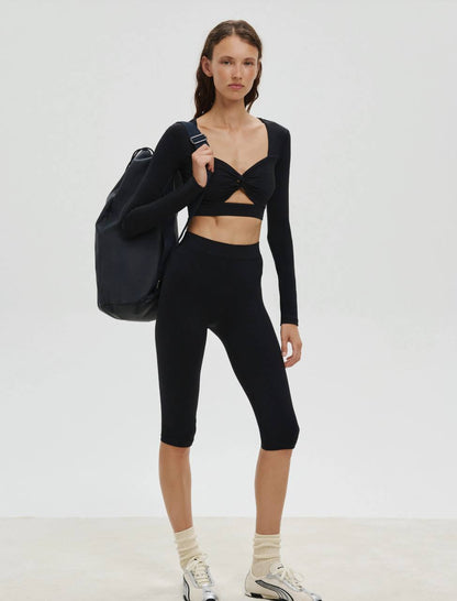 NORBA Кроп-топ Shell у чорному