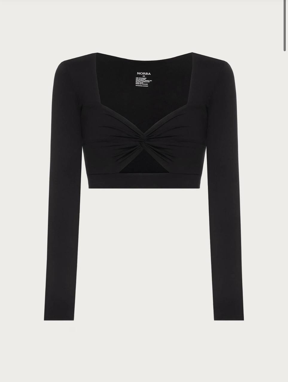 NORBA Кроп-топ Shell у чорному