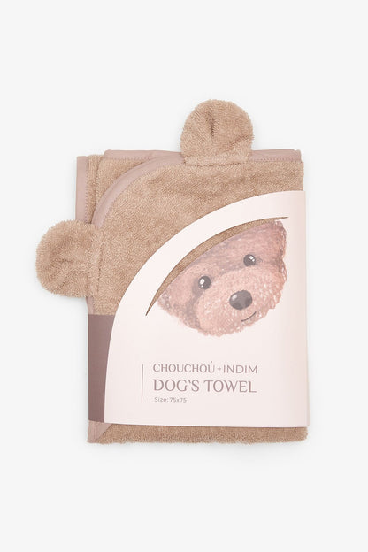 CHOU CHOU Бавовняний рушник для собак бежевий (75*75)