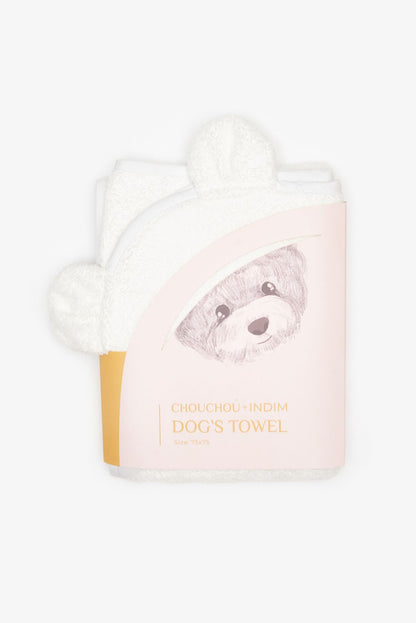CHOU CHOU Бавовняний рушник для собак молочний (75*75)
