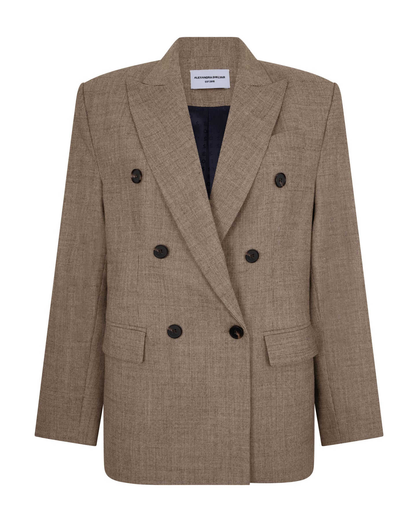 Alexandra Shklyar Жакет вовняний двобортний бежевий