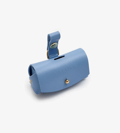 CHOU CHOU Шкіряна сумочка-диспенсер для собак "Classy" блакитний