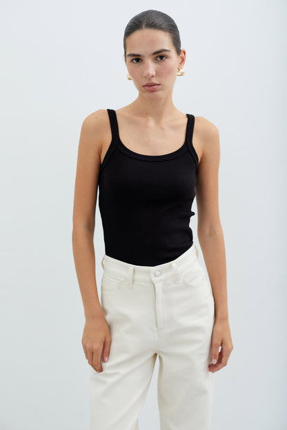 THE LACE Жiночi джинси прямого крою на високій посадці кремові