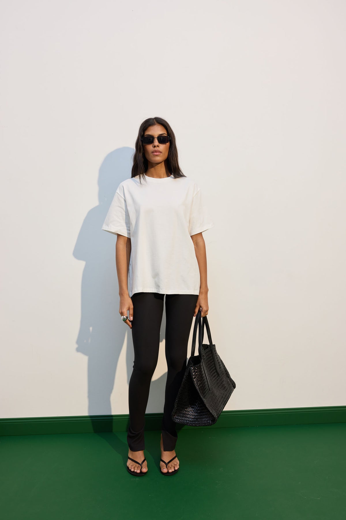 THE LACE Жiночa футболка oversize молочна