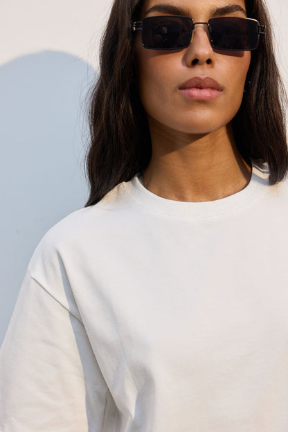 THE LACE Жiночa футболка oversize молочна